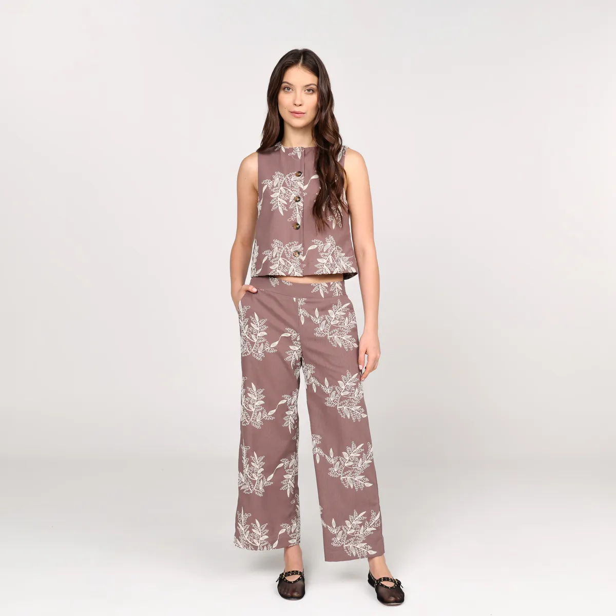 BASEMENT - Pantalón Recto Mujer Tiro medio Basement