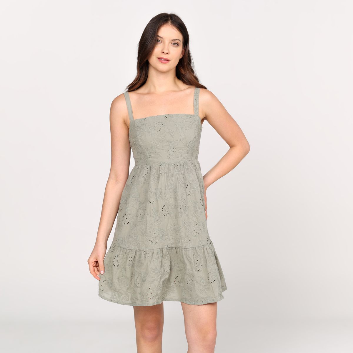 BASEMENT - Vestido Mujer Largo Casual de Algodón Basement