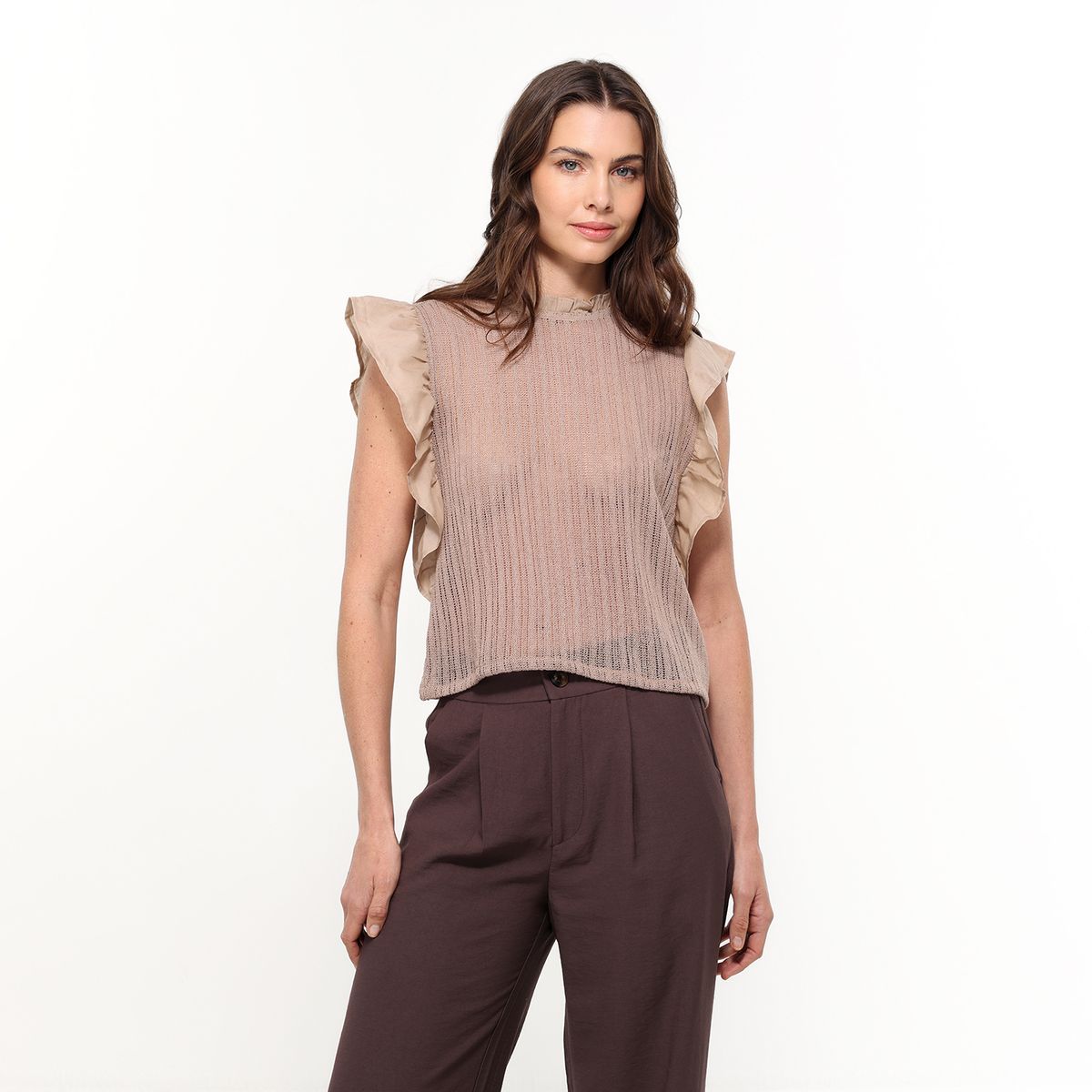 BASEMENT - Blusa Mujer con Boleros Sin mangas Basement