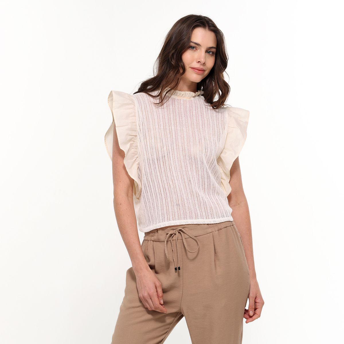 BASEMENT - Blusa Mujer con Boleros Sin mangas Basement