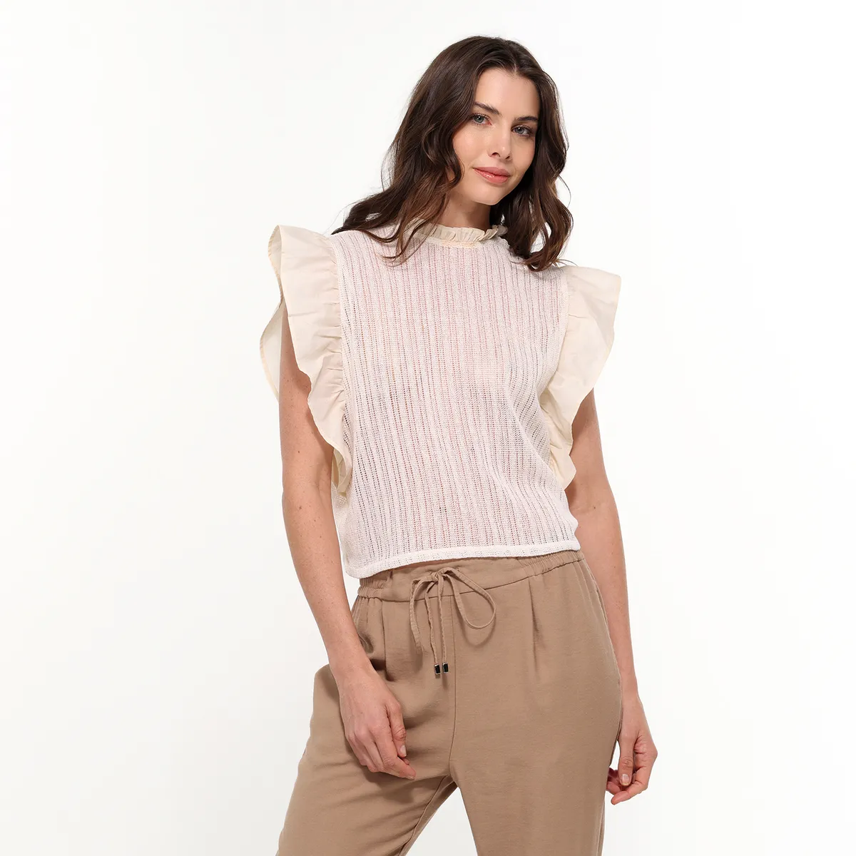 BASEMENT - Blusa Mujer con Boleros Sin mangas Basement