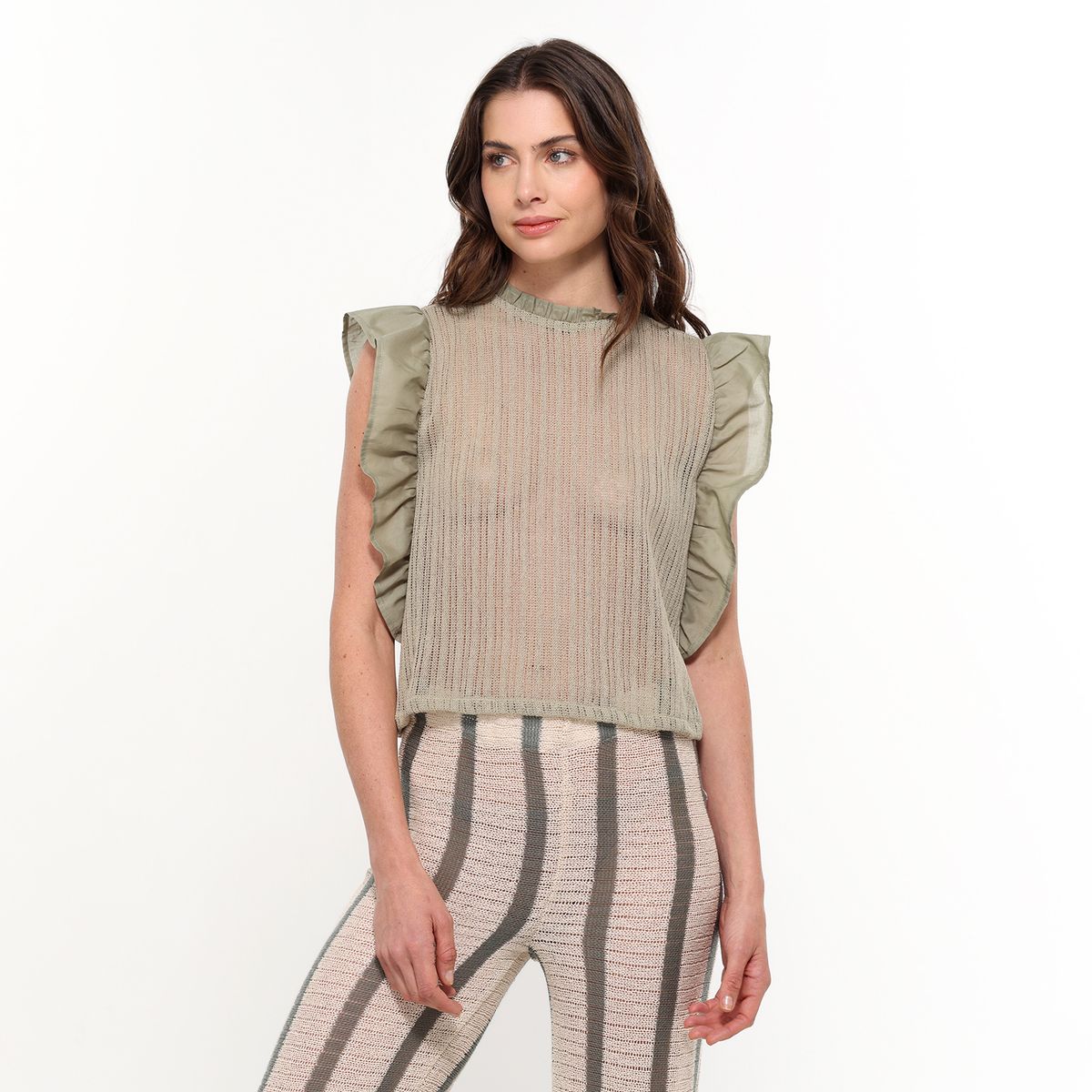 BASEMENT - Blusa Mujer con Boleros Sin mangas Basement