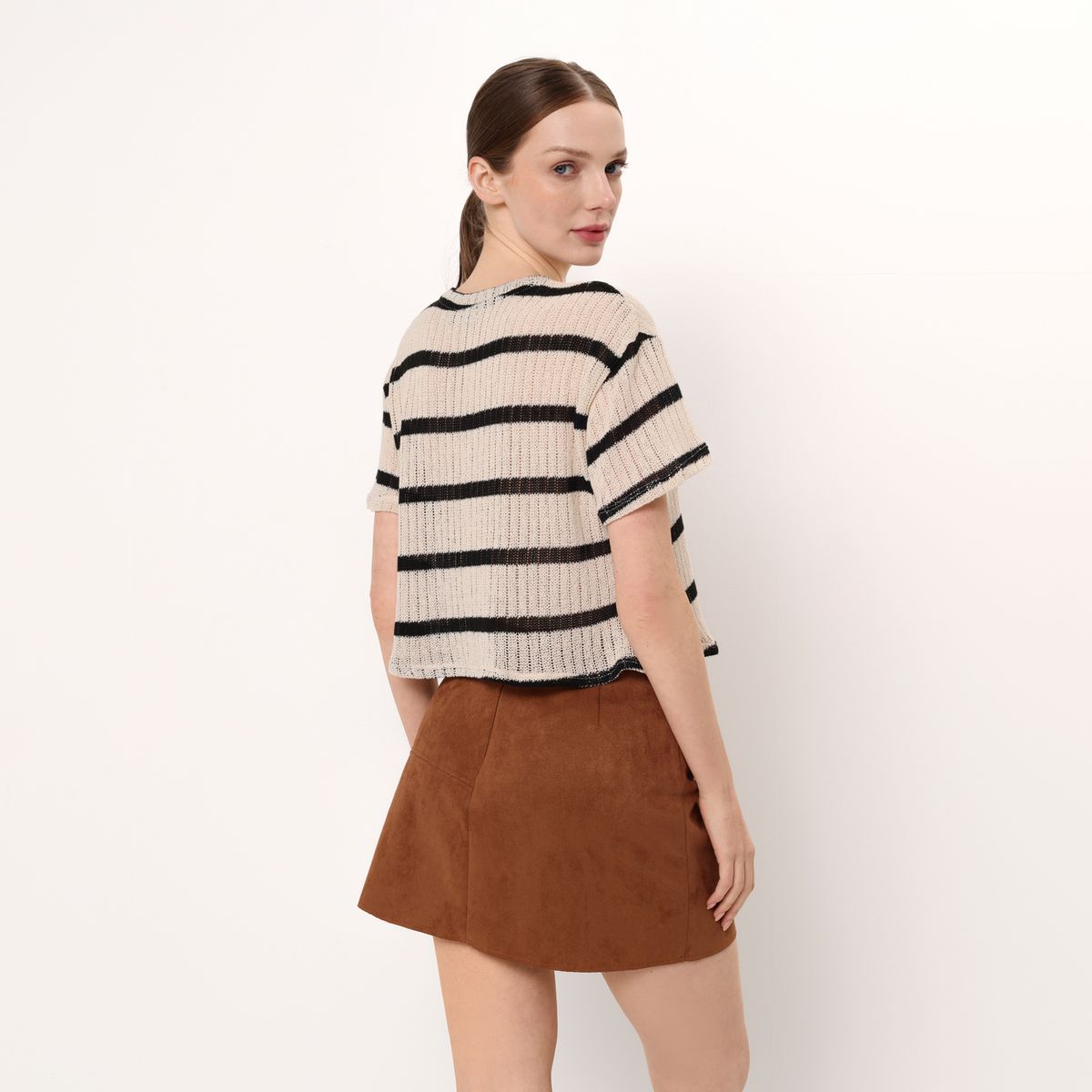 BASEMENT - Camiseta Mujer Tejido Manga corta Basement