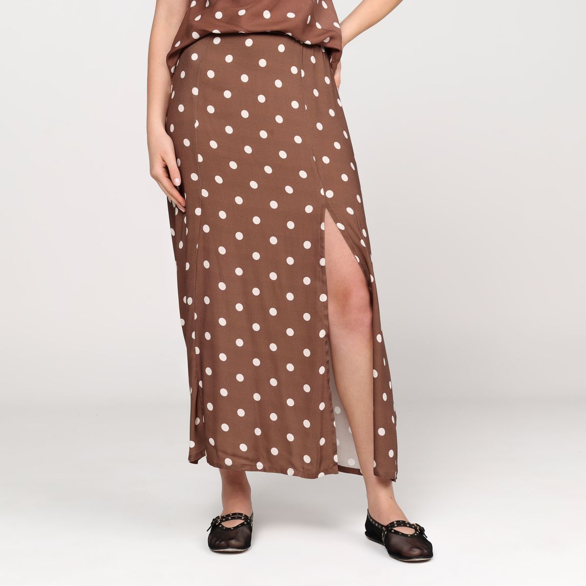 BASEMENT - Falda Midi con Puntos Mujer Basement