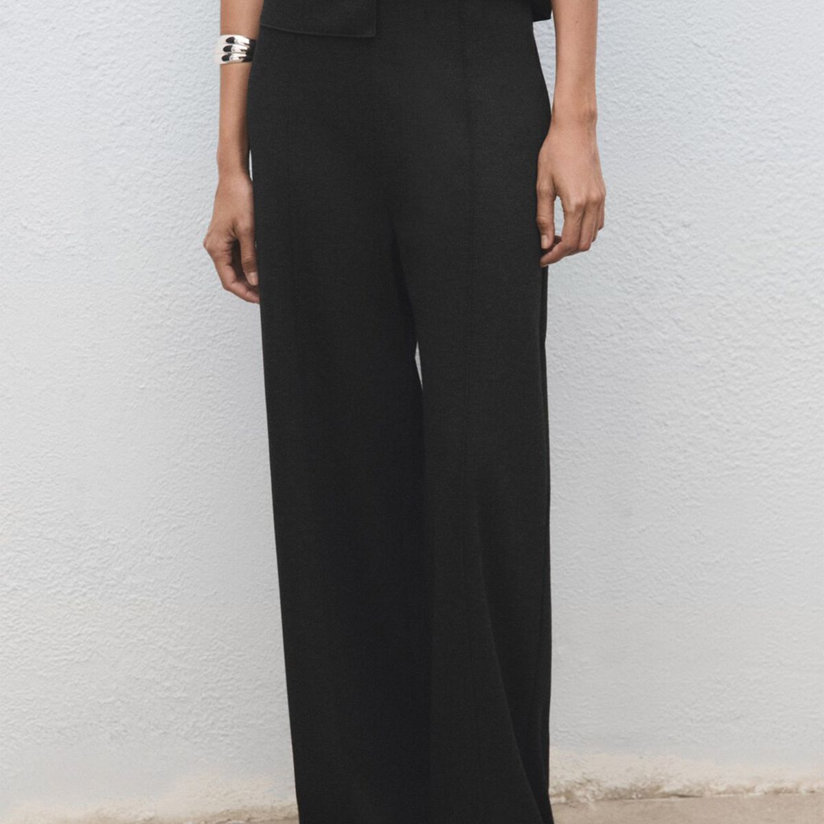 MANGO - Pantalón Recto Mujer Tiro medio Mango