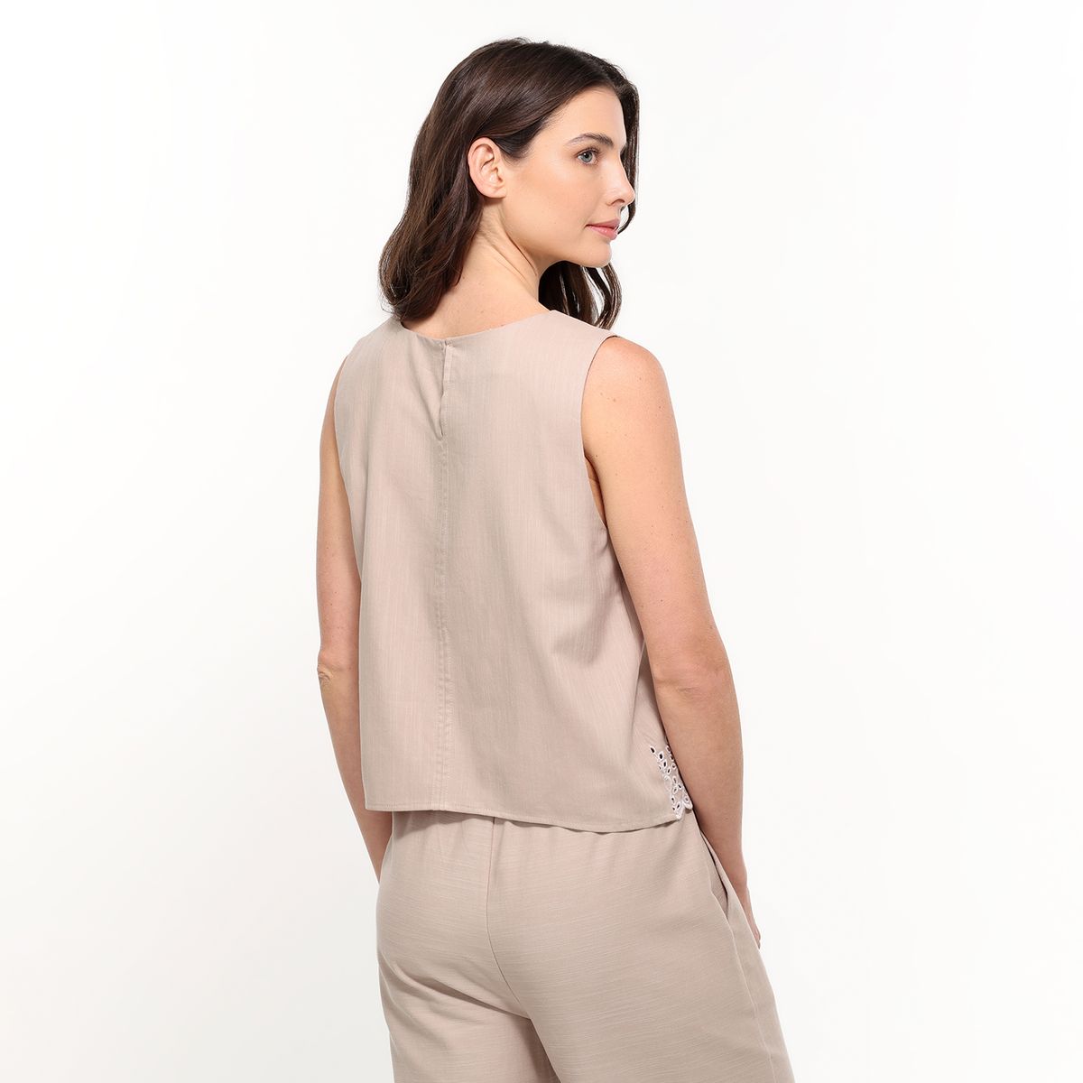 BASEMENT - Blusa Mujer con Bordado Sin mangas Basement