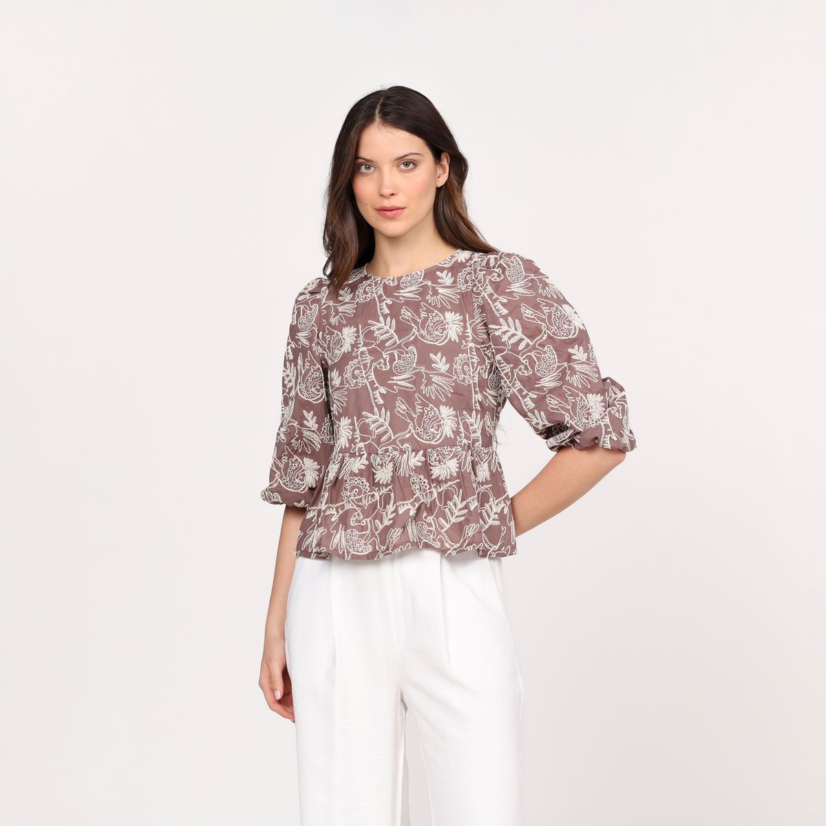 BASEMENT - Blusa Mujer Manga larga Basement