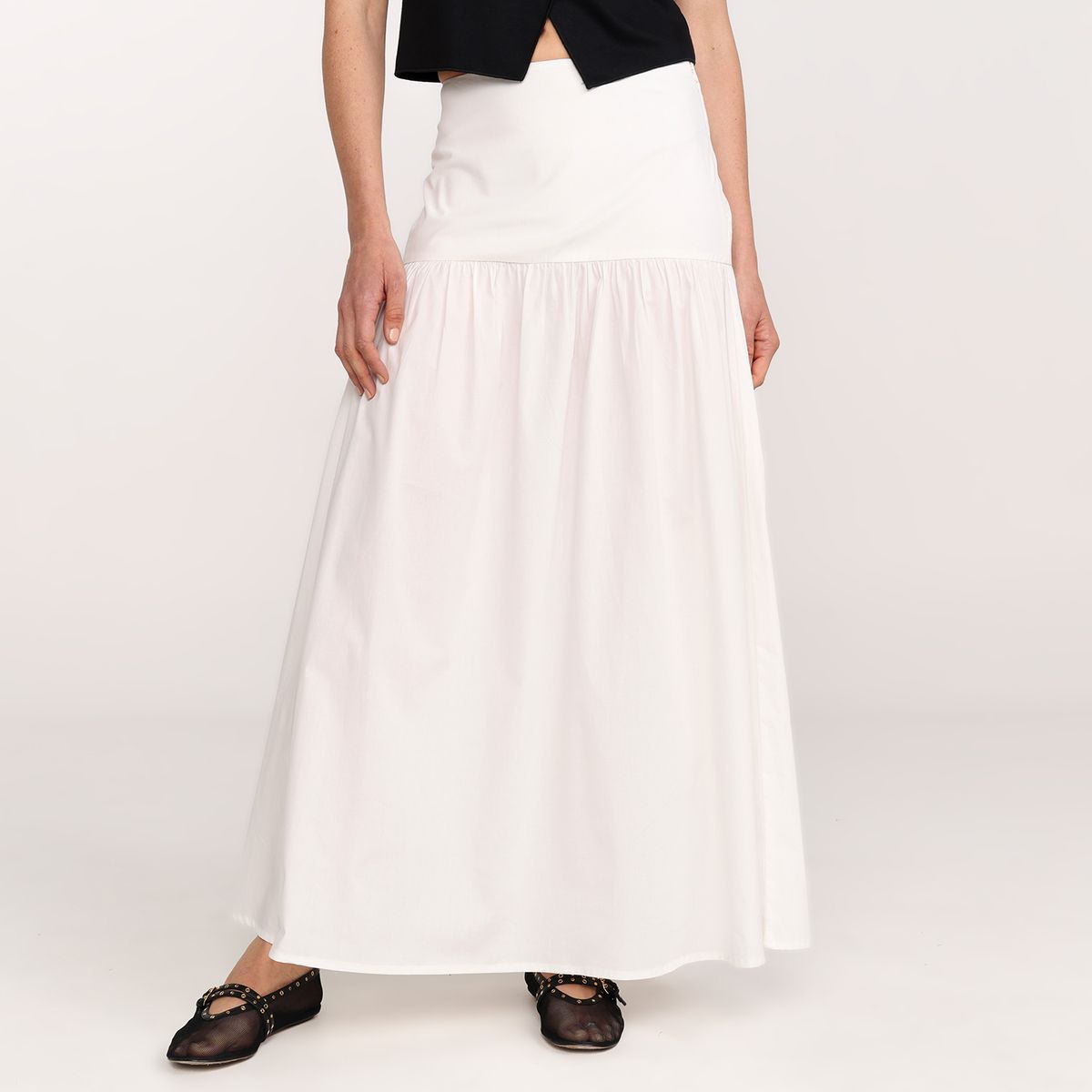 BASEMENT - Falda Maxi Mujer de Algodón Basement