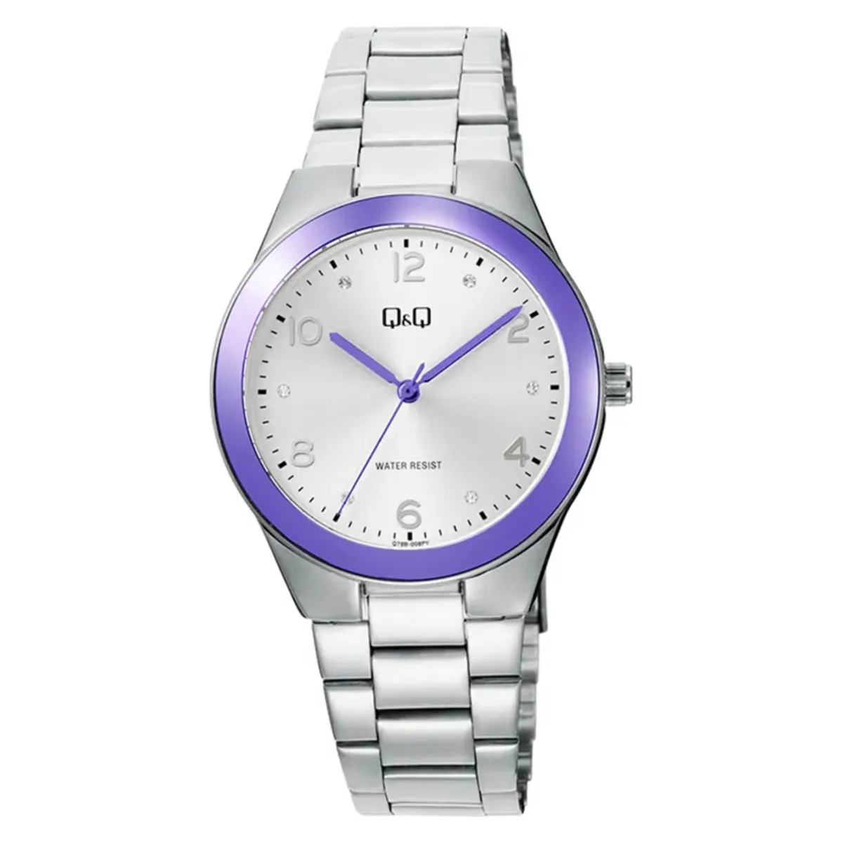 Q&Q - Reloj Q&Q Mujer Q78B-008PY . Reloj Acero inoxidable Plateado