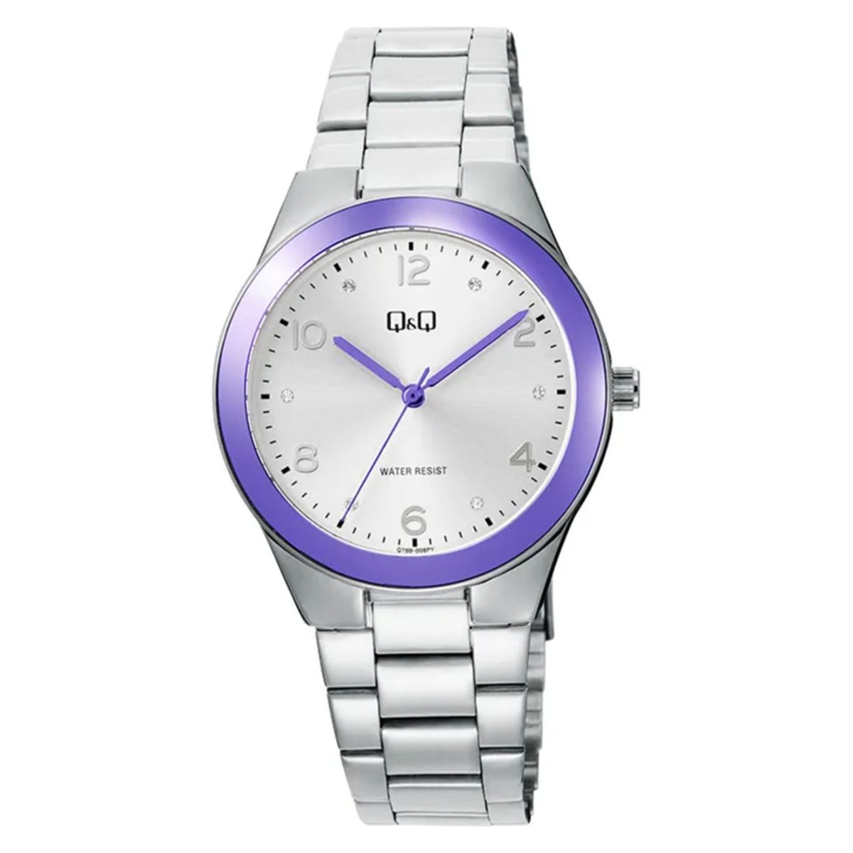 Q&Q - Reloj Q&Q Mujer Q78B-008PY . Reloj Acero inoxidable Plateado