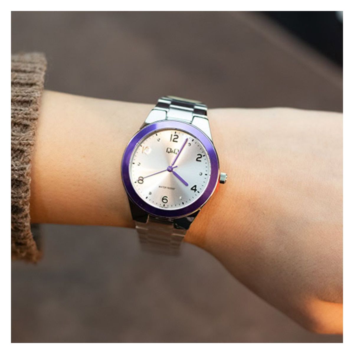 Q&Q - Reloj Q&Q Mujer Q78B-008PY . Reloj Acero inoxidable Plateado