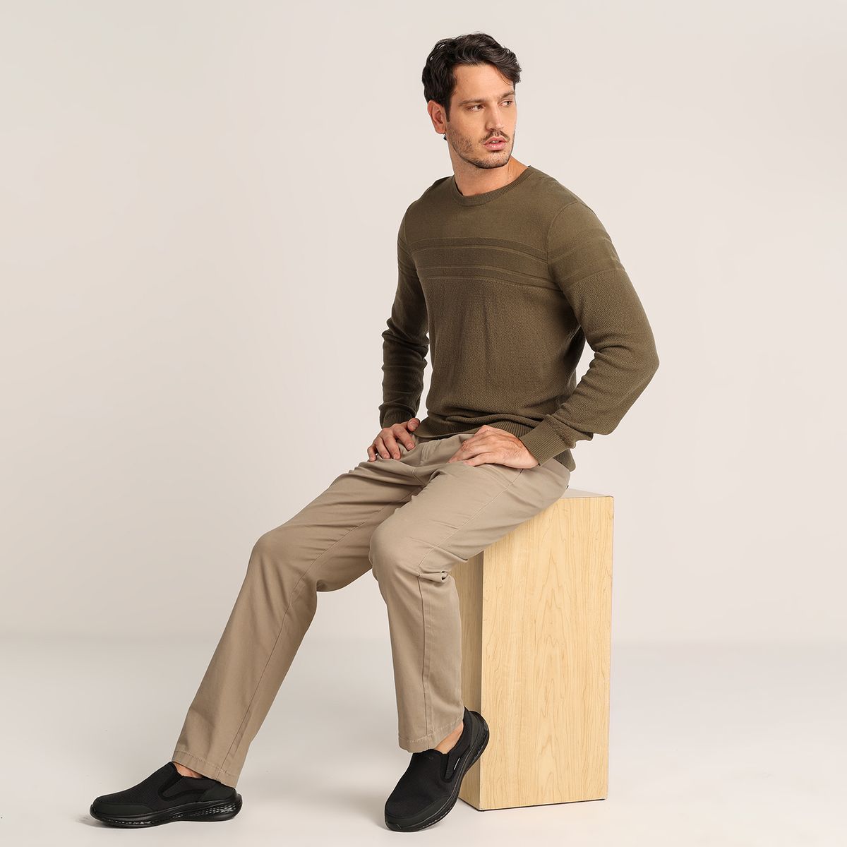 SKECHERS - Tenis Skechers Moda Slade Lucan Hombre Negros