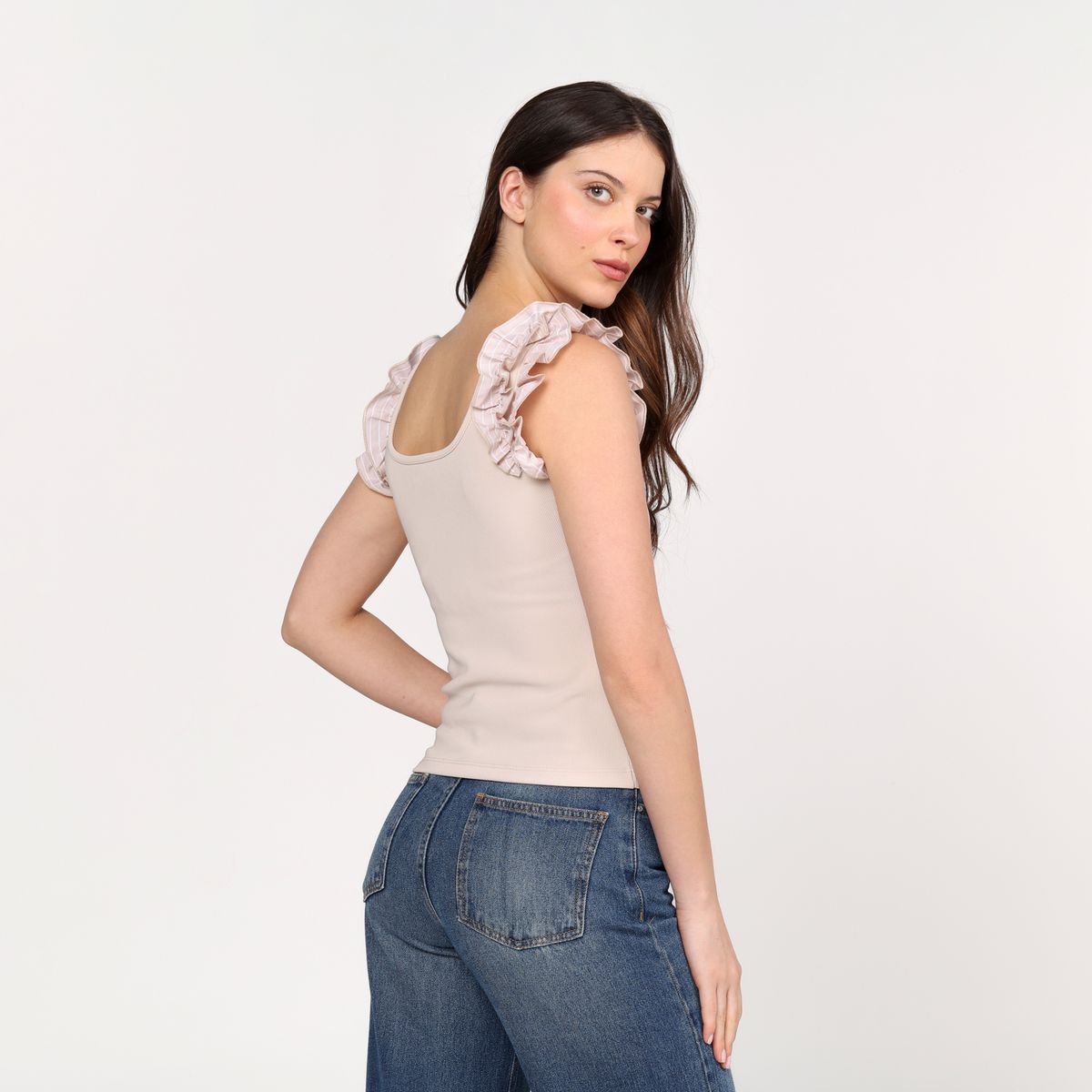 BASEMENT - Blusa Mujer con Boleros Sin mangas Basement