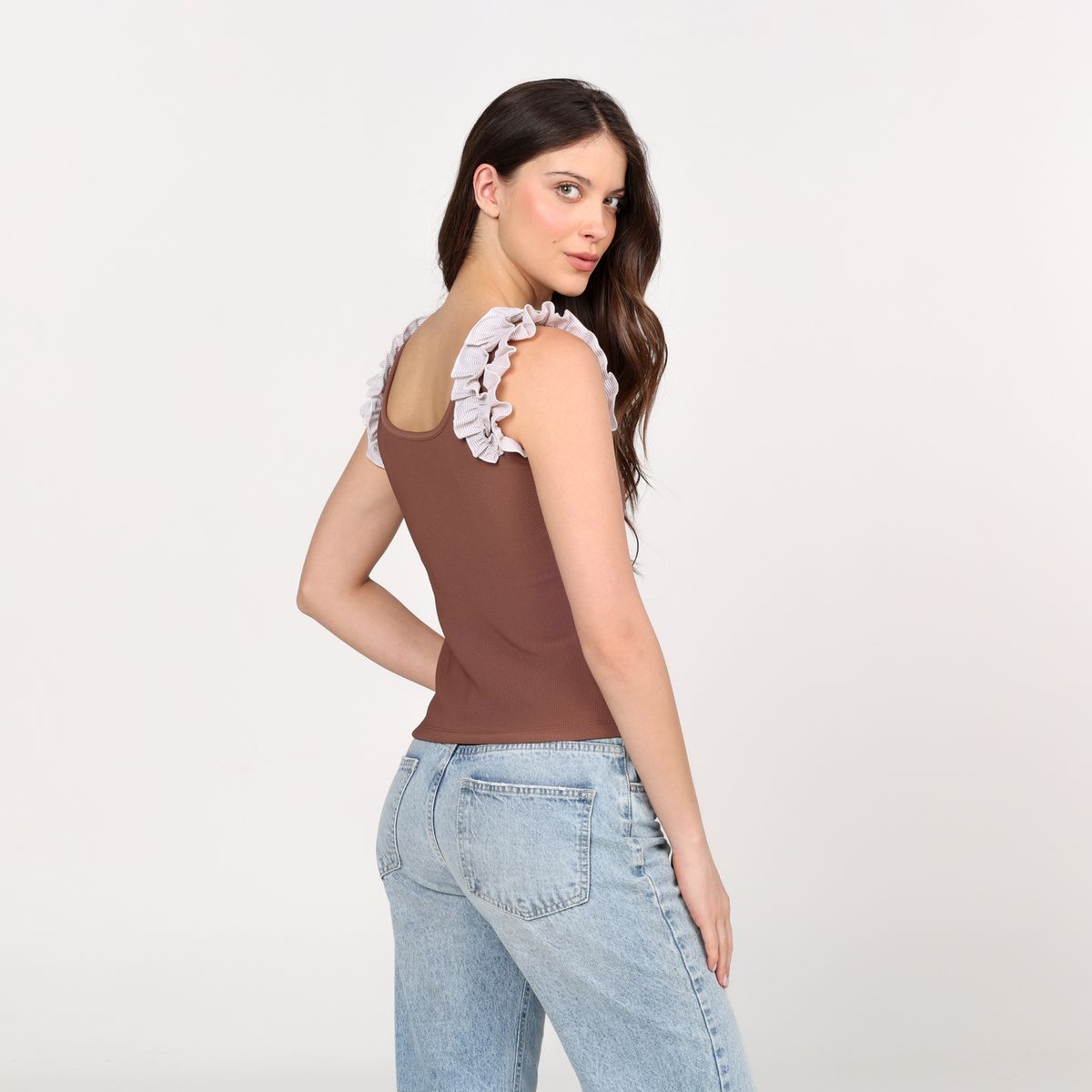 BASEMENT - Blusa Mujer con Boleros Sin mangas Basement