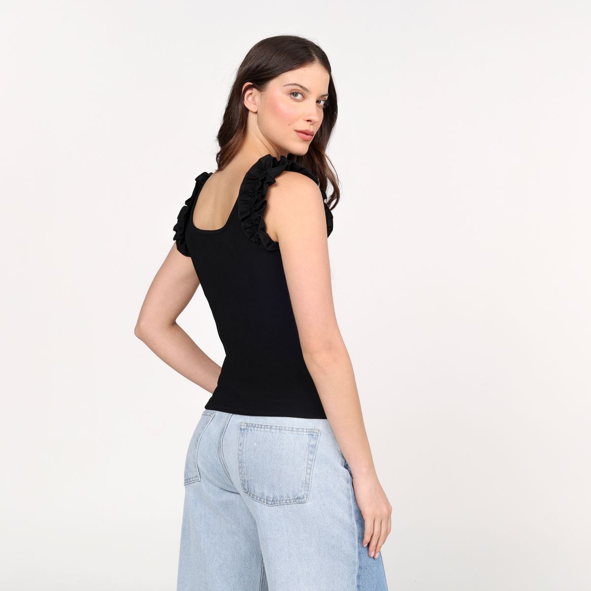 BASEMENT - Blusa Mujer con Boleros Sin mangas Basement