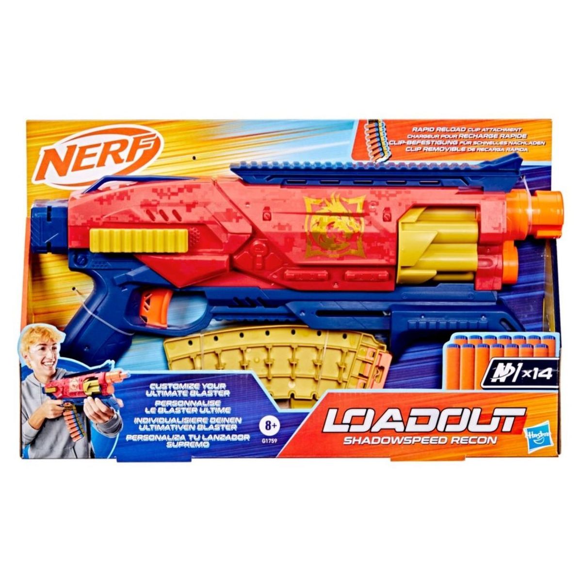 NERF - Lanzador Nerf : Loadout Shadowspeed Recon