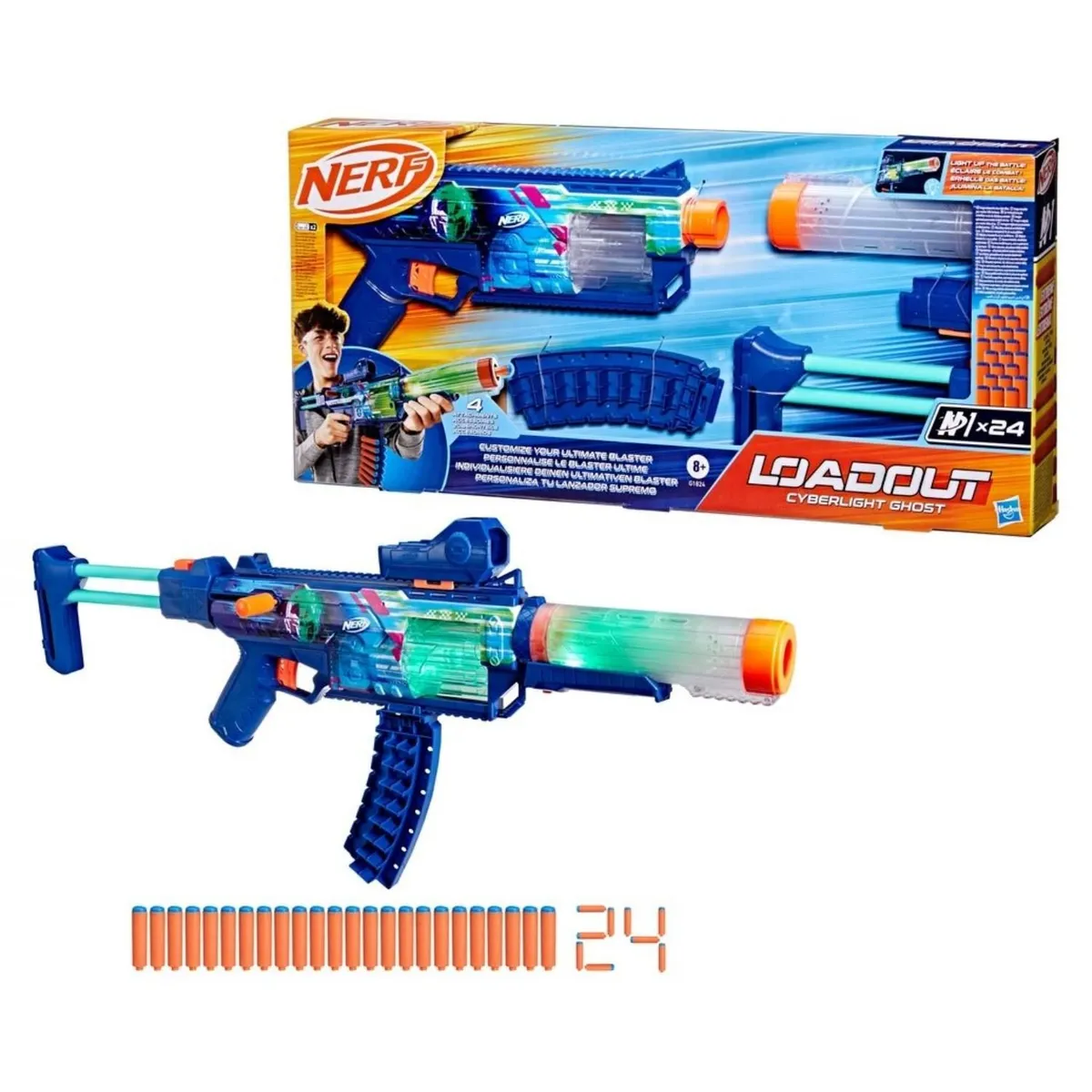 NERF - Lanzador Nerf : Loadout Cyberlight Ghost