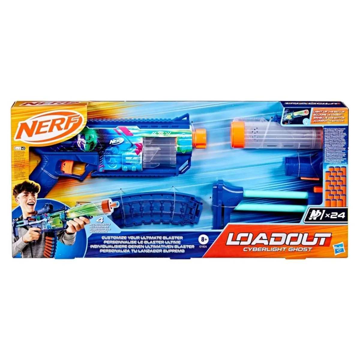 NERF - Lanzador Nerf : Loadout Cyberlight Ghost