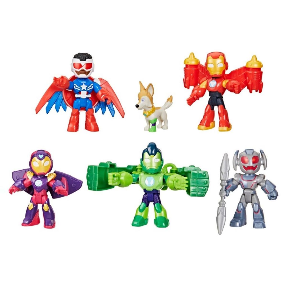  - Figura de acción Iron Man  and his Awesome Friends Paquete Blindado