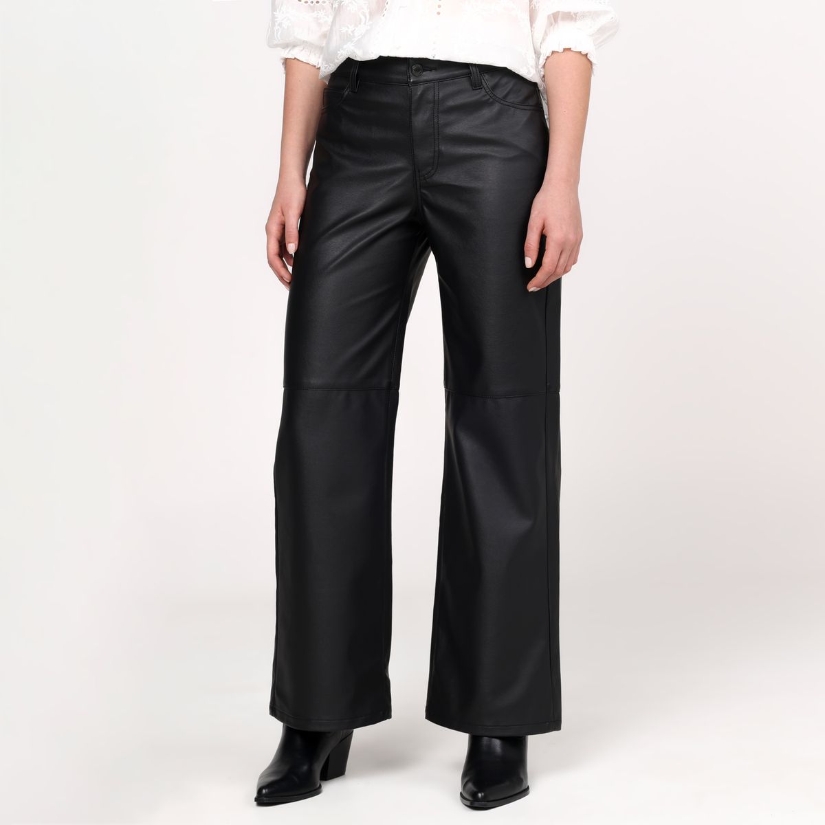 BASEMENT - Pantalon Recto Mujer Tiro alto Basement 