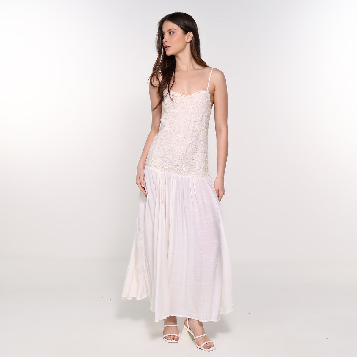 BASEMENT - Vestido Mujer Largo Casual  Basement