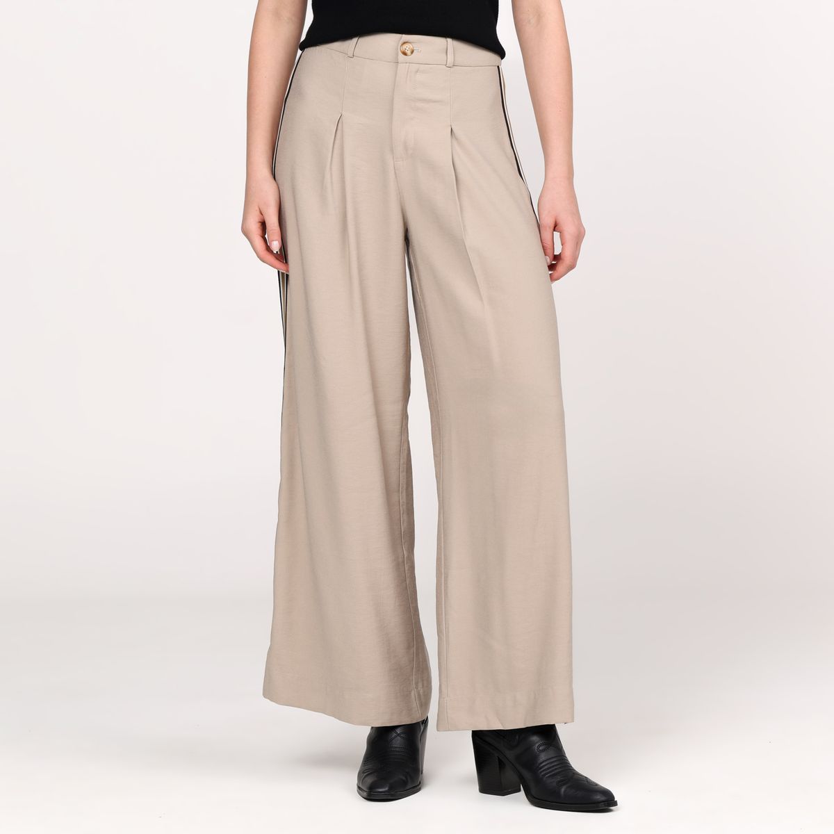 BASEMENT - Pantalon Recto Mujer Tiro alto Basement 