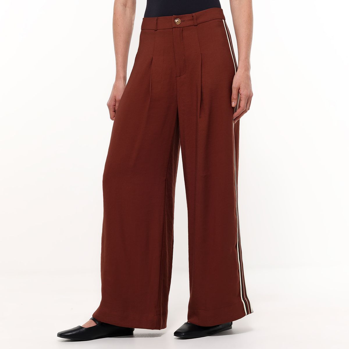 BASEMENT - Pantalon Recto Mujer Tiro alto Basement 