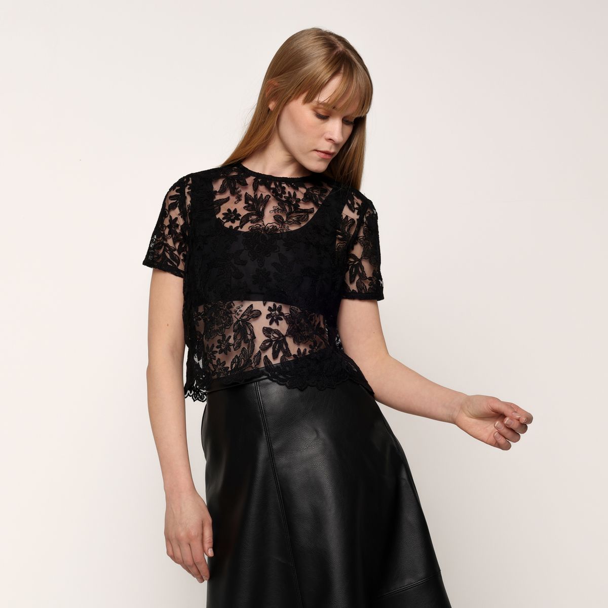 BASEMENT - Blusa Mujer Tejido Manga corta Basement 