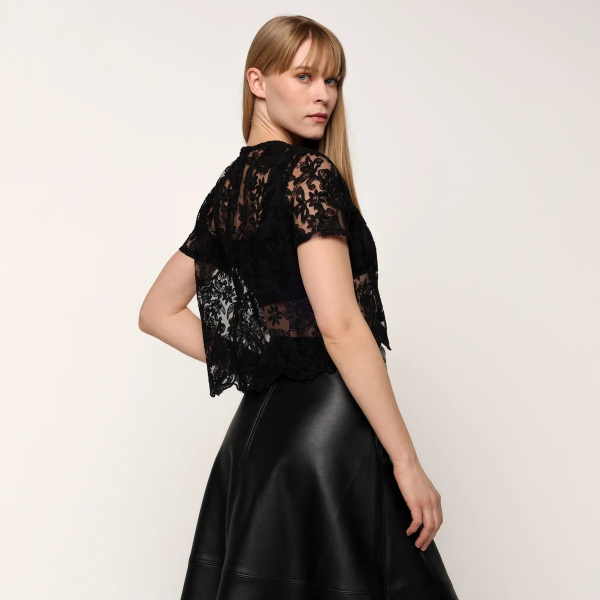 BASEMENT - Blusa Mujer Tejido Manga corta Basement 