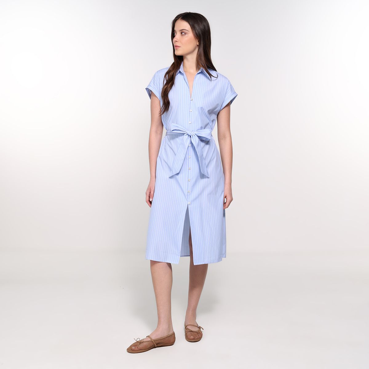 BASEMENT - Vestido Mujer Largo Casual  Basement