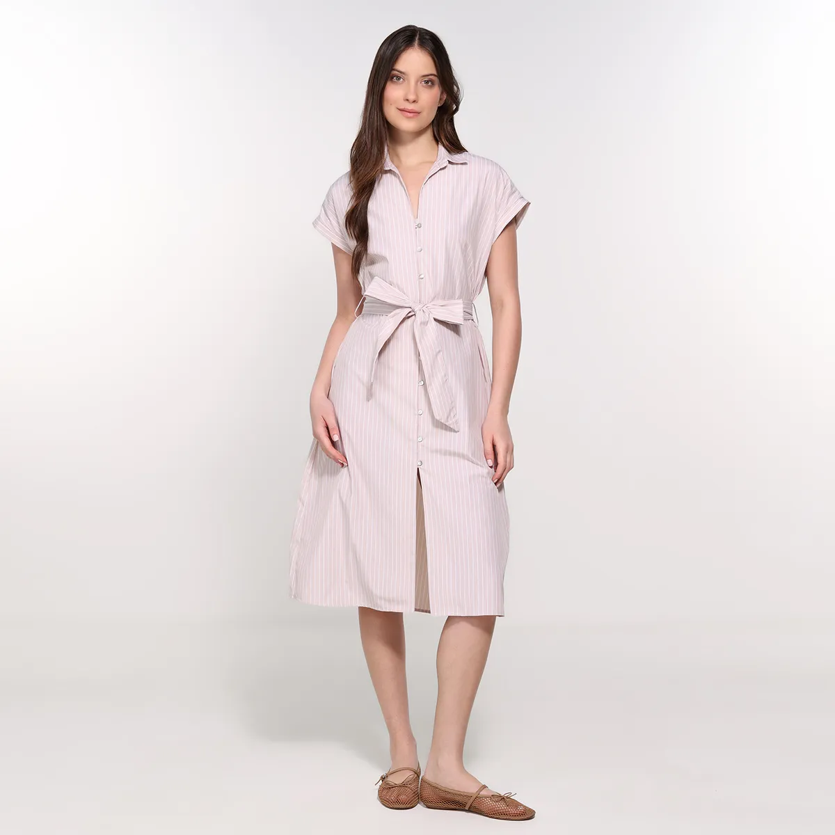 BASEMENT - Vestido Mujer Largo Casual  Basement