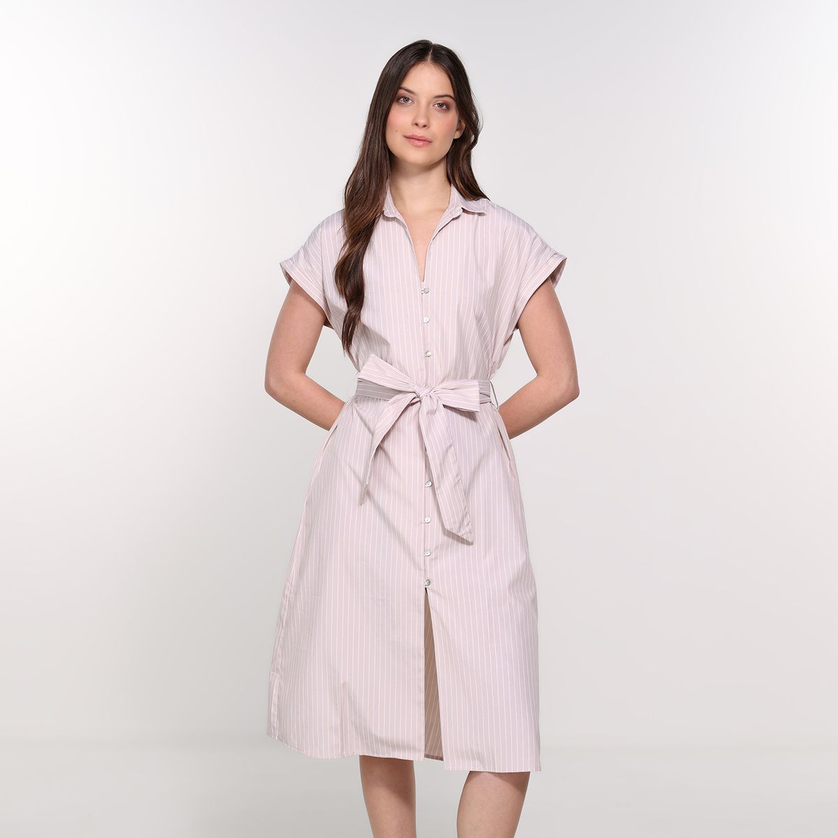 BASEMENT - Vestido Mujer Largo Casual  Basement