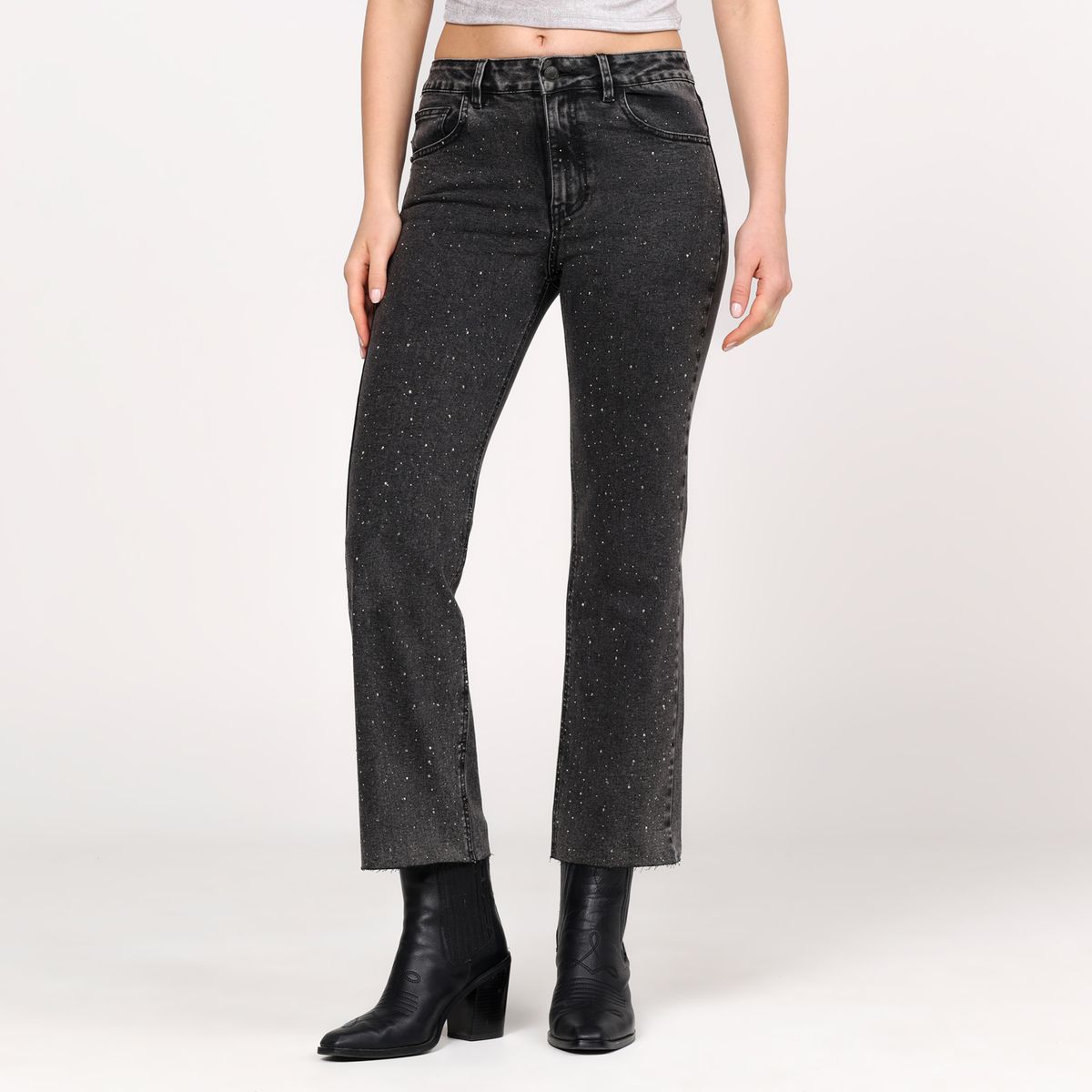 BASEMENT - Jean Recto Mujer Tiro alto Basement