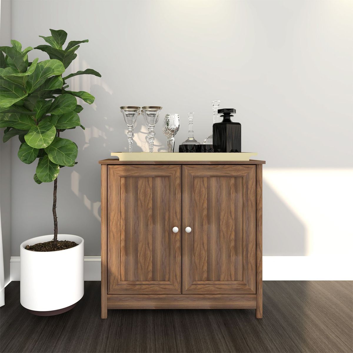 BERTOLINI - Bifé Moderno 2 Puertas 76 x 80 x 35 cm Bertolini