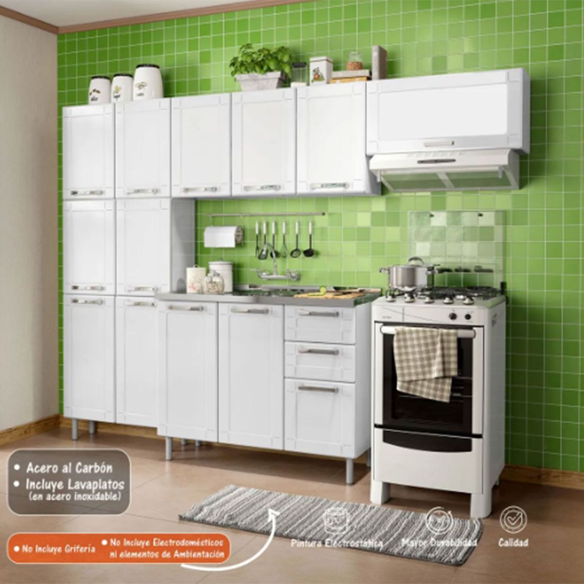 BERTOLINI - Alacena Moderna en Acero al Carbón 188 x 70 x 28 cm  Bertolini 