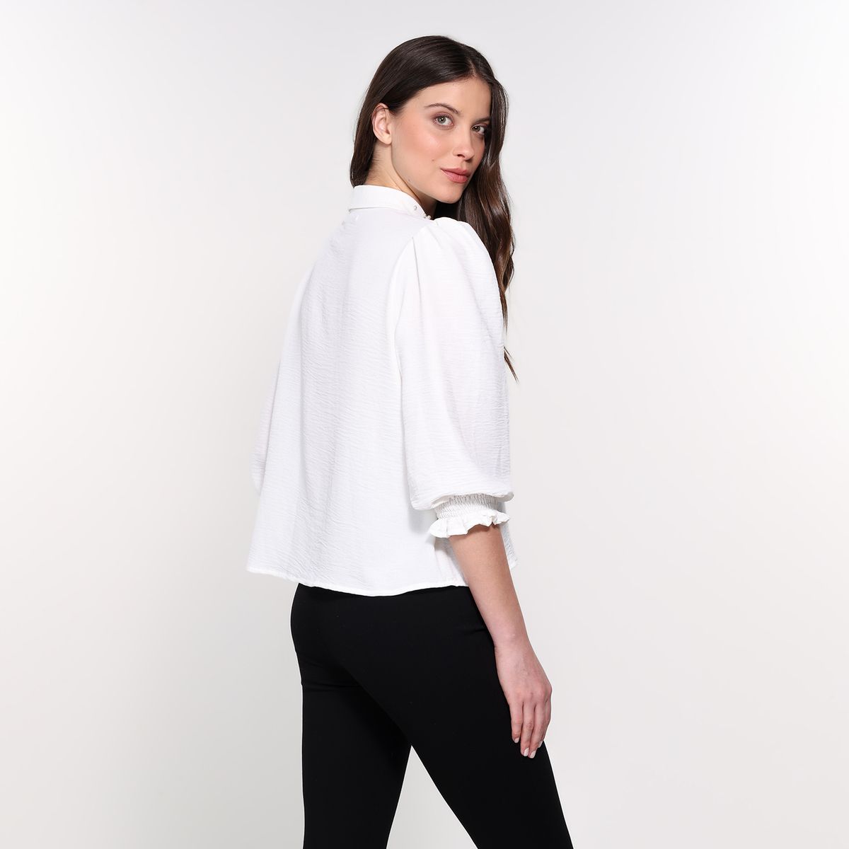 BASEMENT - Blusa Mujer Con aplique Manga 3/4 Basement 