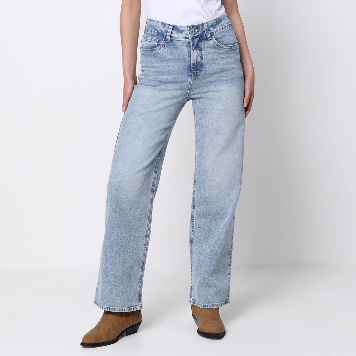 DENIMLAB - Jean Recto Mujer Tiro alto Denimlab