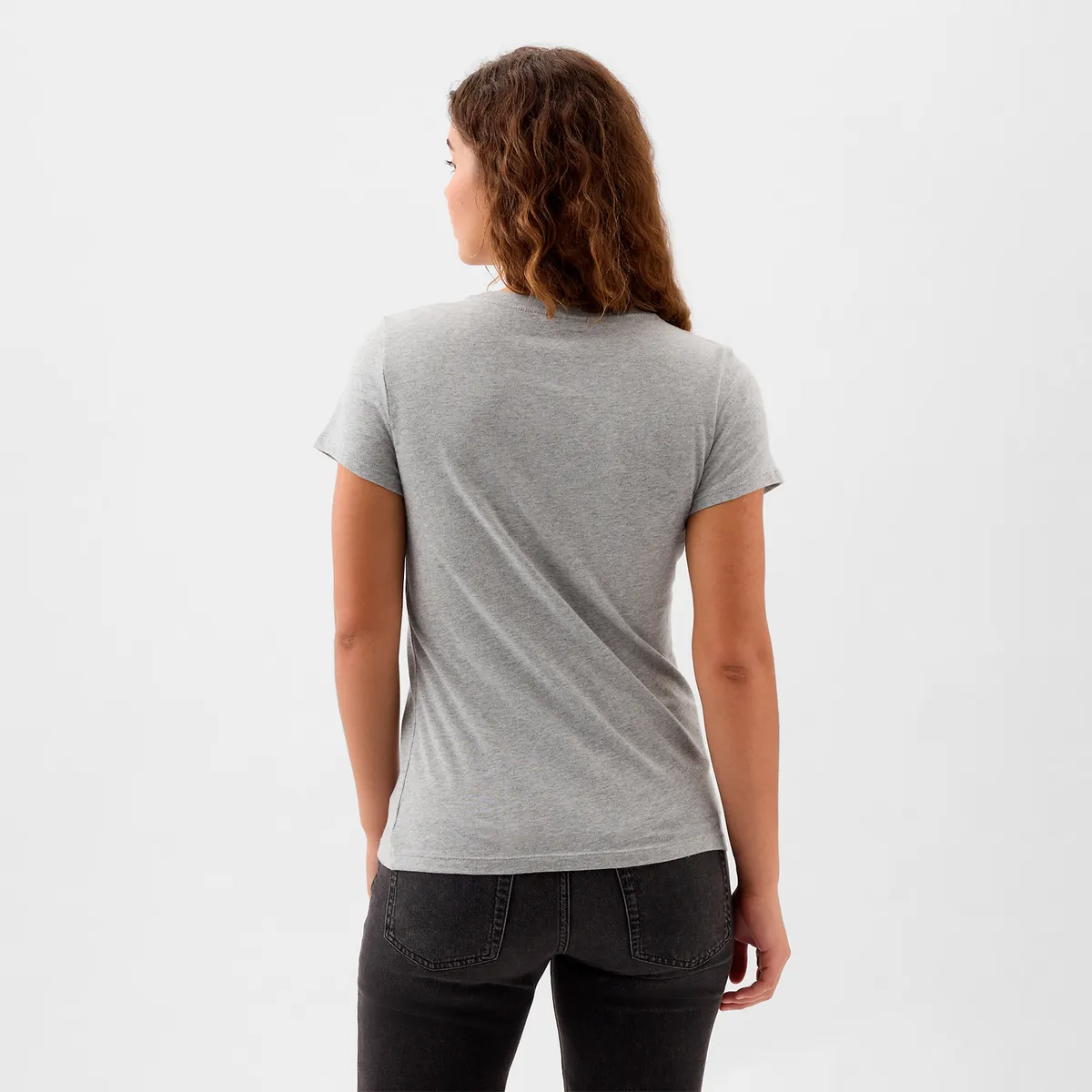 GAP - Camiseta Mujer con Logo Manga corta de Algodón GAP