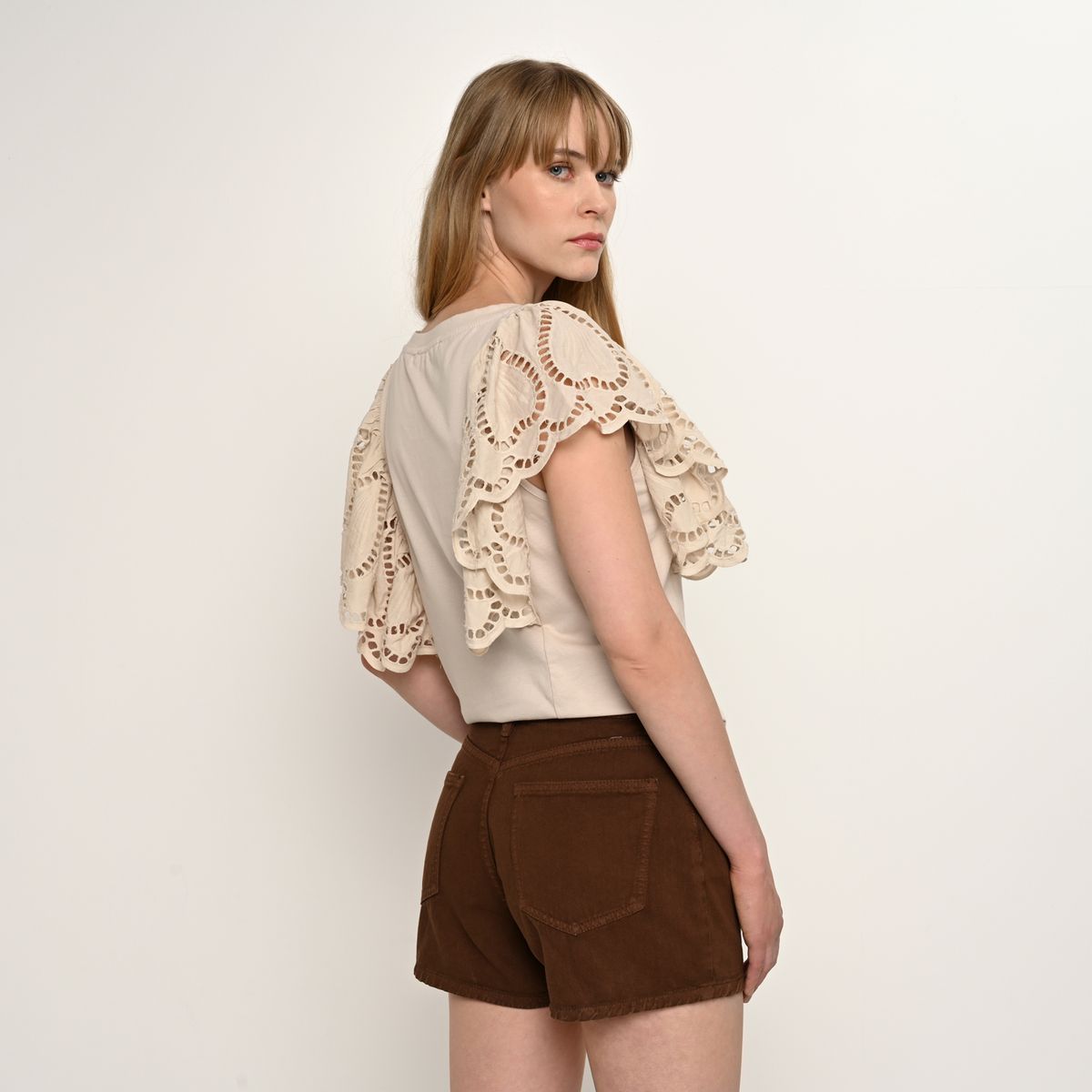 BASEMENT - Short Mujer Tiro medio de Algodón Basement