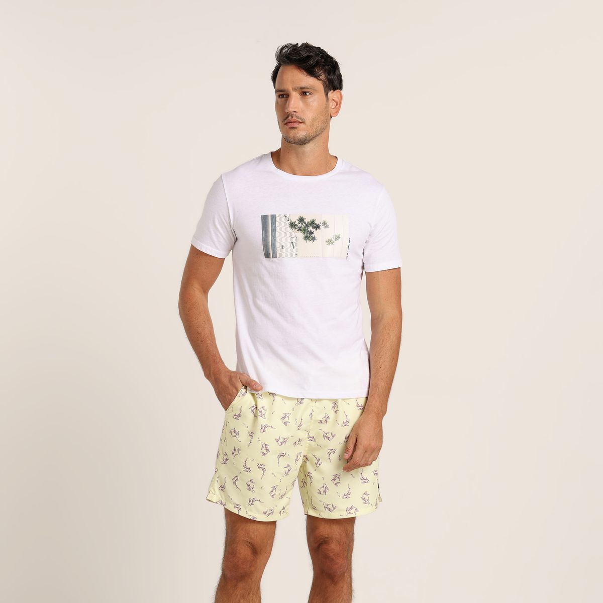 CASCAIS - Pantaloneta De Baño Hombre De Algodón Cascais