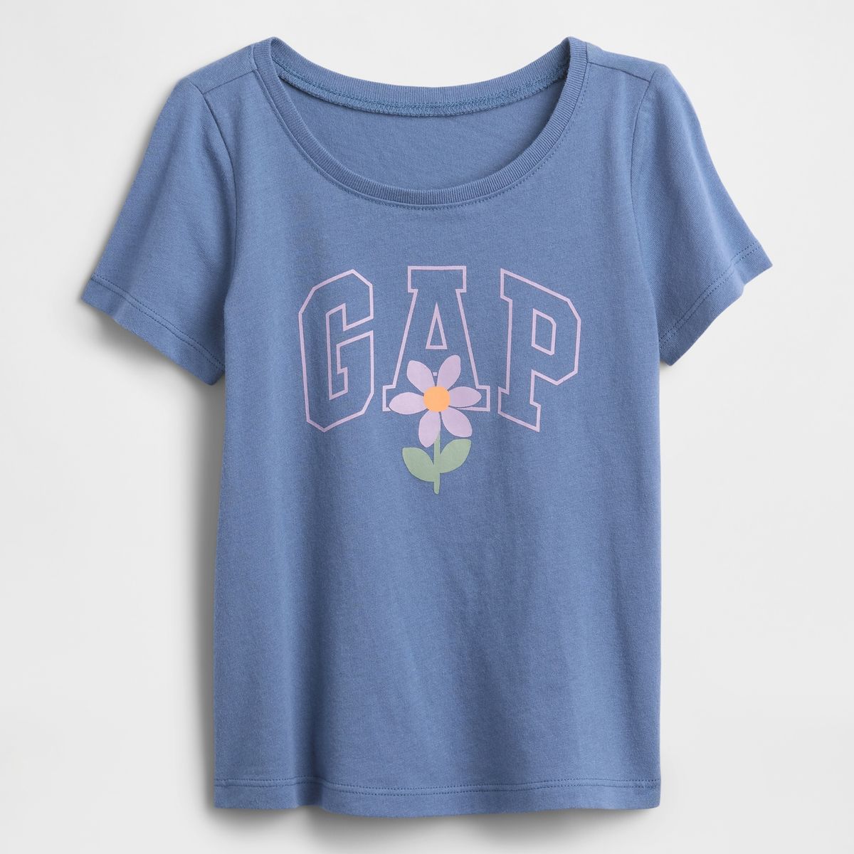 GAP - Camiseta Para Niña  con Logo Manga corta de Algodón GAP