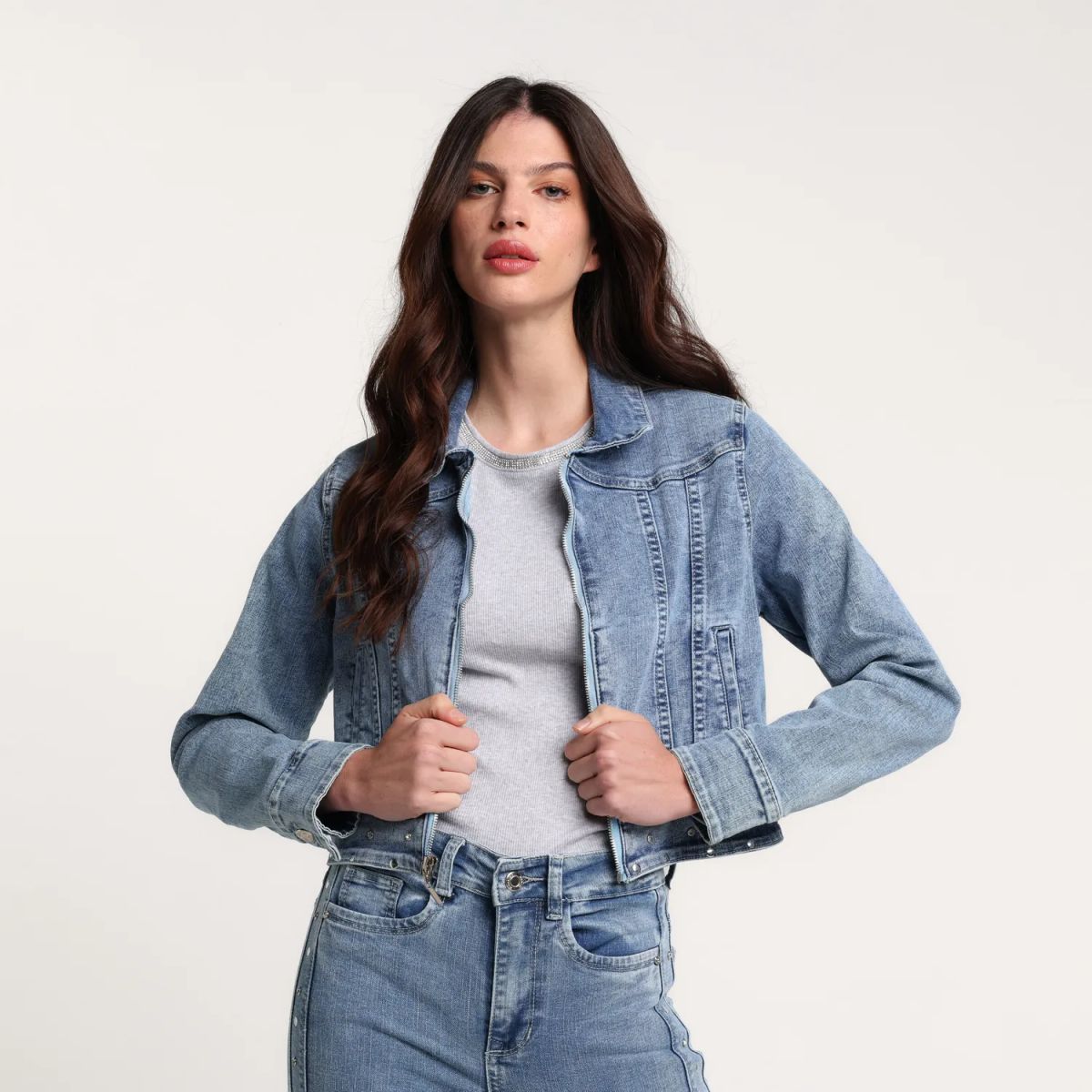 MOSSIMO - Chaqueta Mujer con Taches de Algodón Mossimo