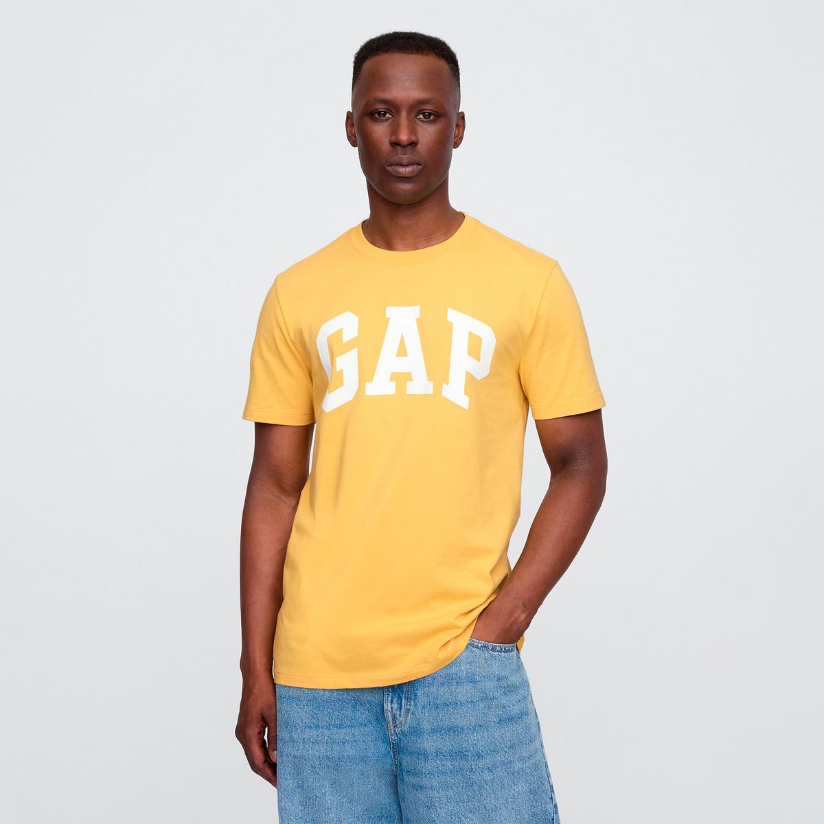 GAP - Camiseta Hombre con Logo de Algodón Gap