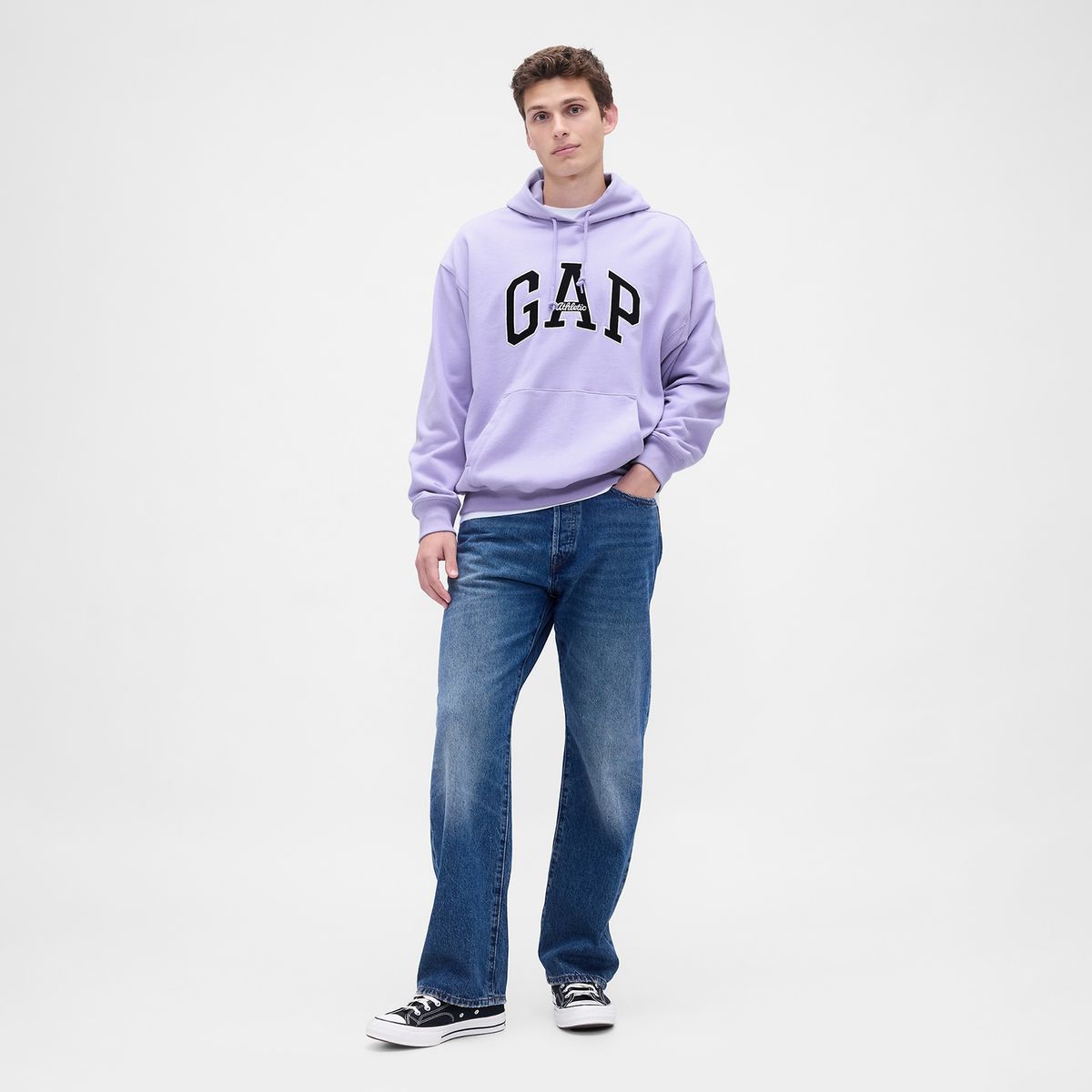 GAP - Hoodie Hombre con Logo de Algodón GAP