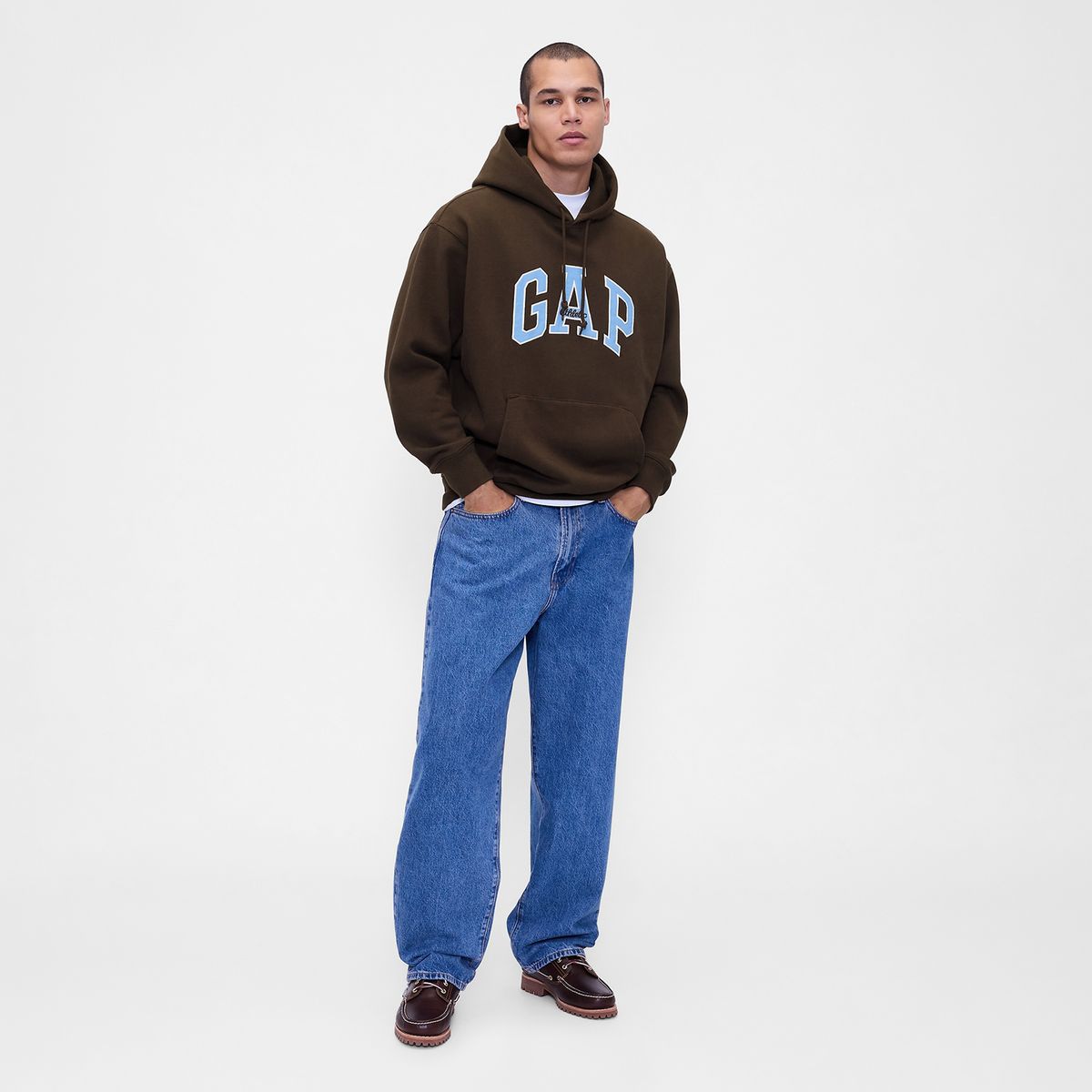 GAP - Hoodie Hombre con Logo de Algodón GAP