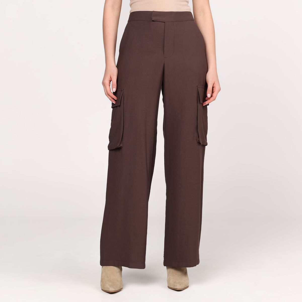 BASEMENT - Pantalon Recto Mujer Tiro alto Basement 