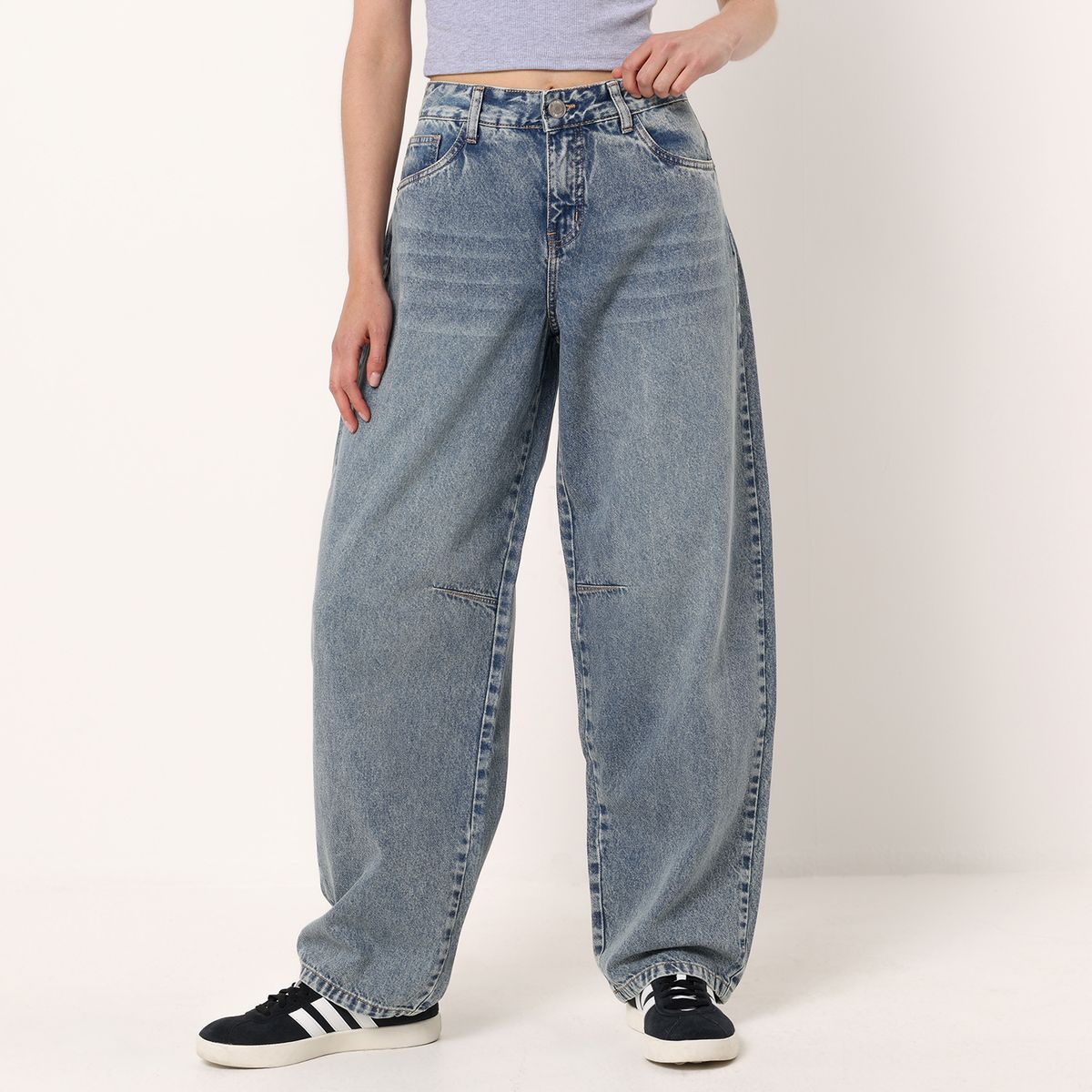 SYBILLA - Jean Recto Mujer Tiro bajo Denim Sybilla