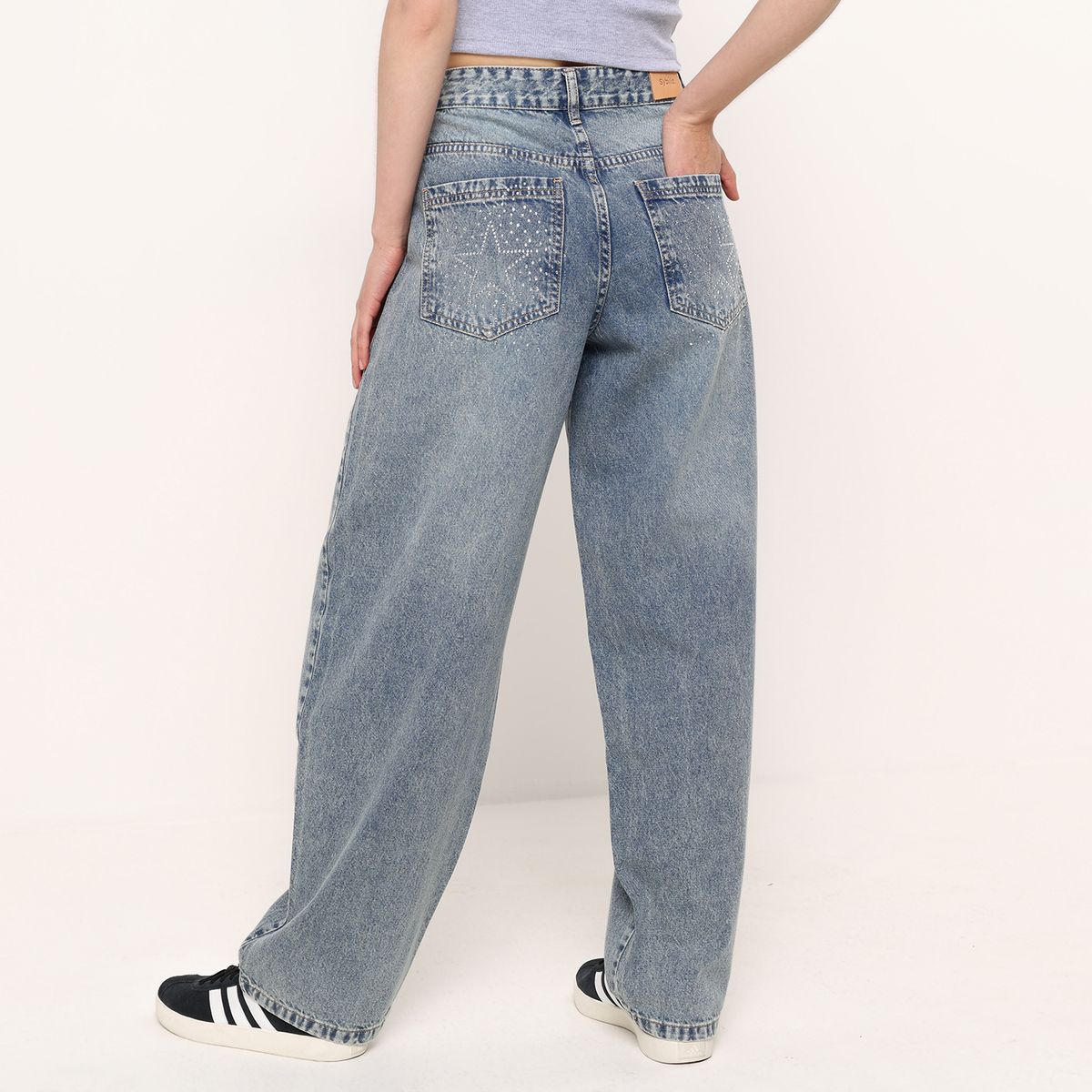 SYBILLA - Jean Recto Mujer Tiro bajo Denim Sybilla