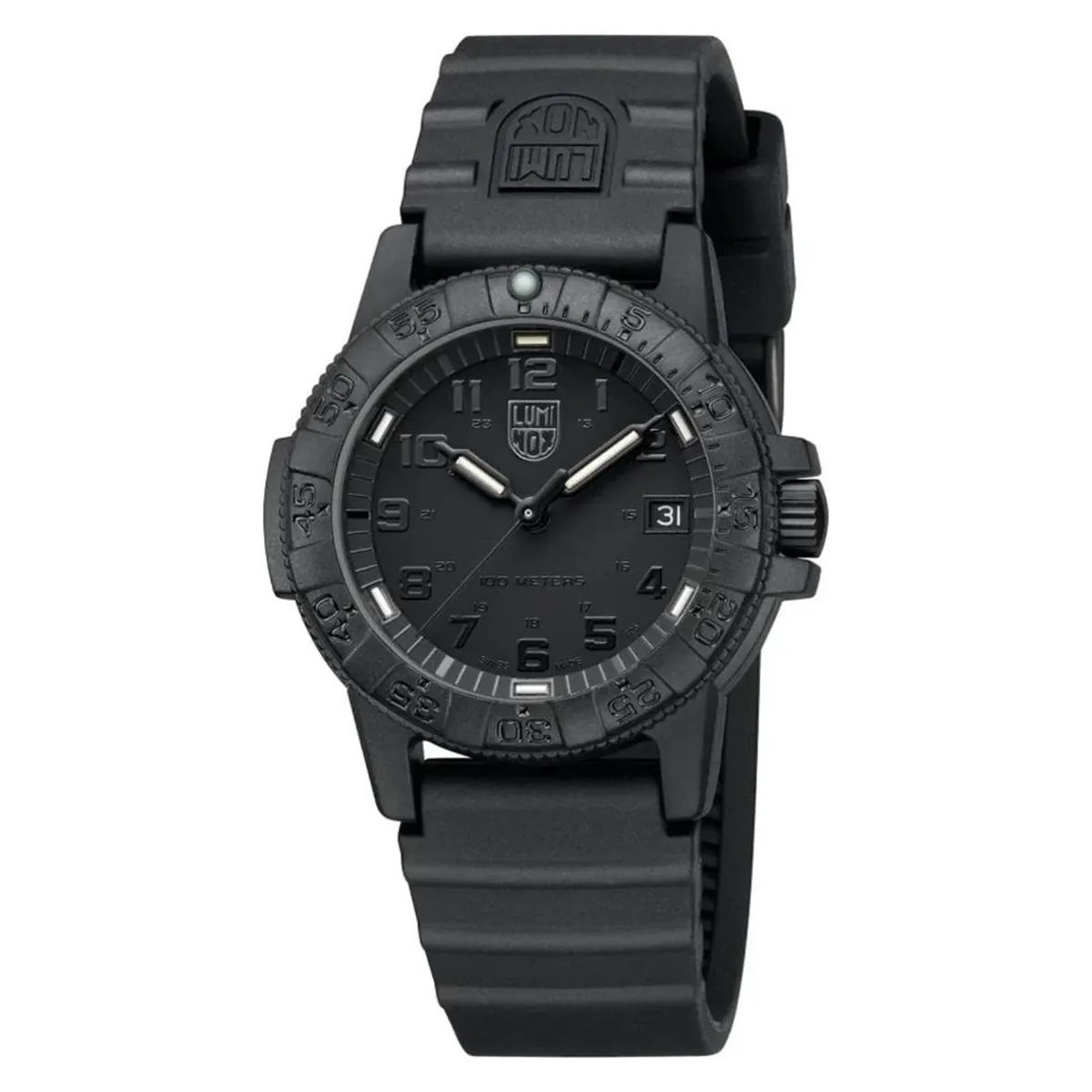  - Reloj Luminox Hombre leatherback . Reloj Goma Negro