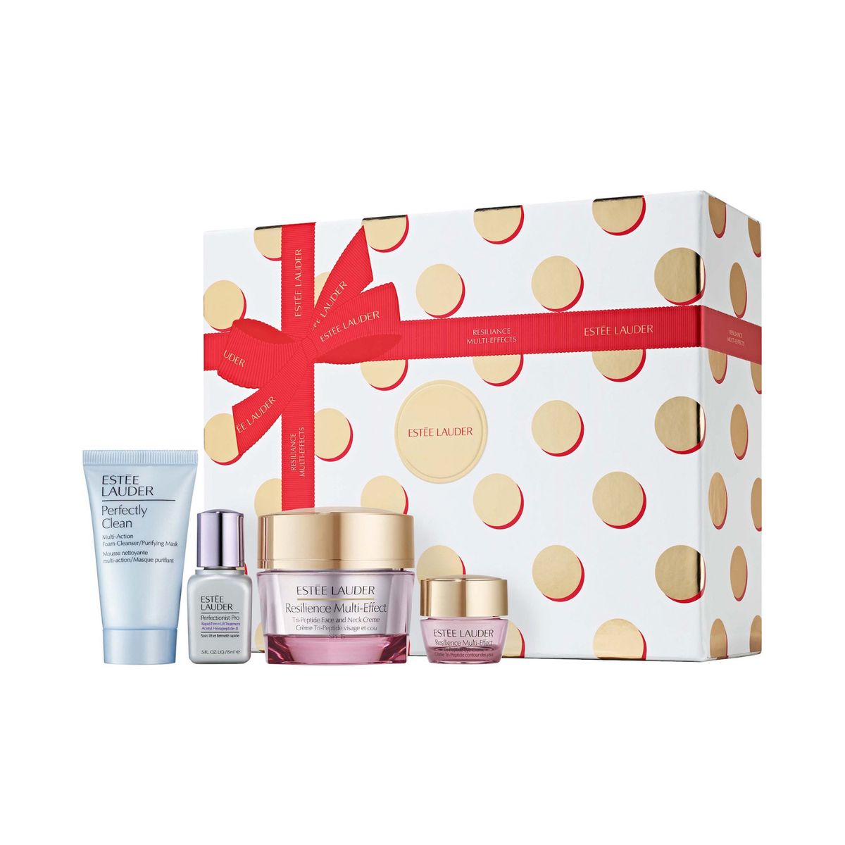 ESTEE LAUDER - Set Tratamiento antiedad Rostro Resilience Holiday Estee Lauder Incluye 4 productos